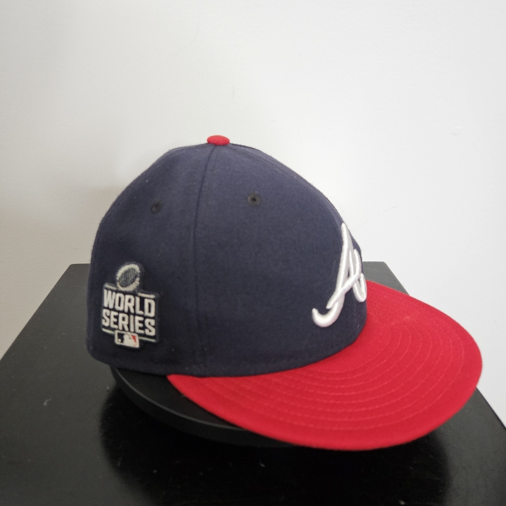 New Era 59Fifty Atlanta Braves‎ Fitted World Series Hat Sz 7 3/8 MLB Authentic